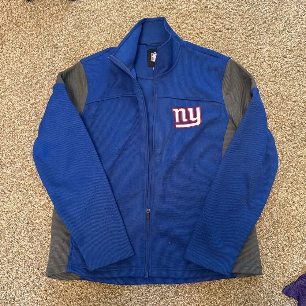 New York Giants NFL Team Apparel Full Zip Track Jacket Men's XL Blue